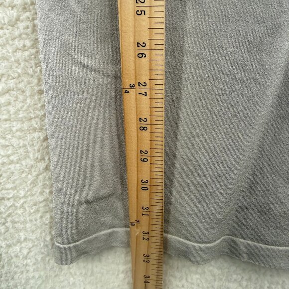 There Was One Scoop Neck Short sleeve Sweater Mini Dress Taupe Beige Knit - Picture 12 of 12